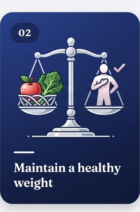 02 — Maintain a healthy weight